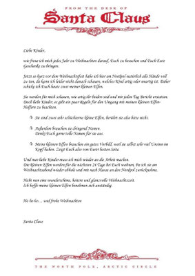 Brief vom Weihnachtsmann